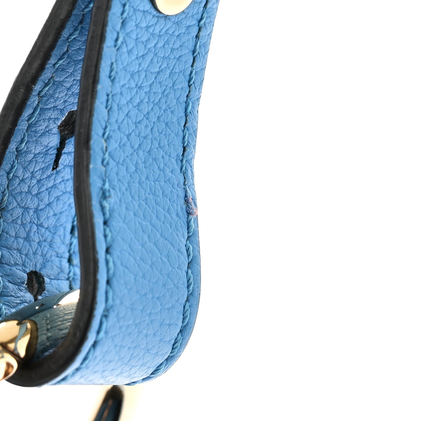 Grained Calfskin La Medusa Medium Hobo Crossbody Blue
