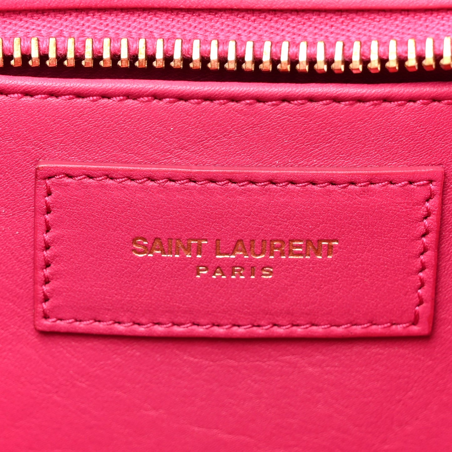 Calfskin Small Classic Y Cabas Fuchsia