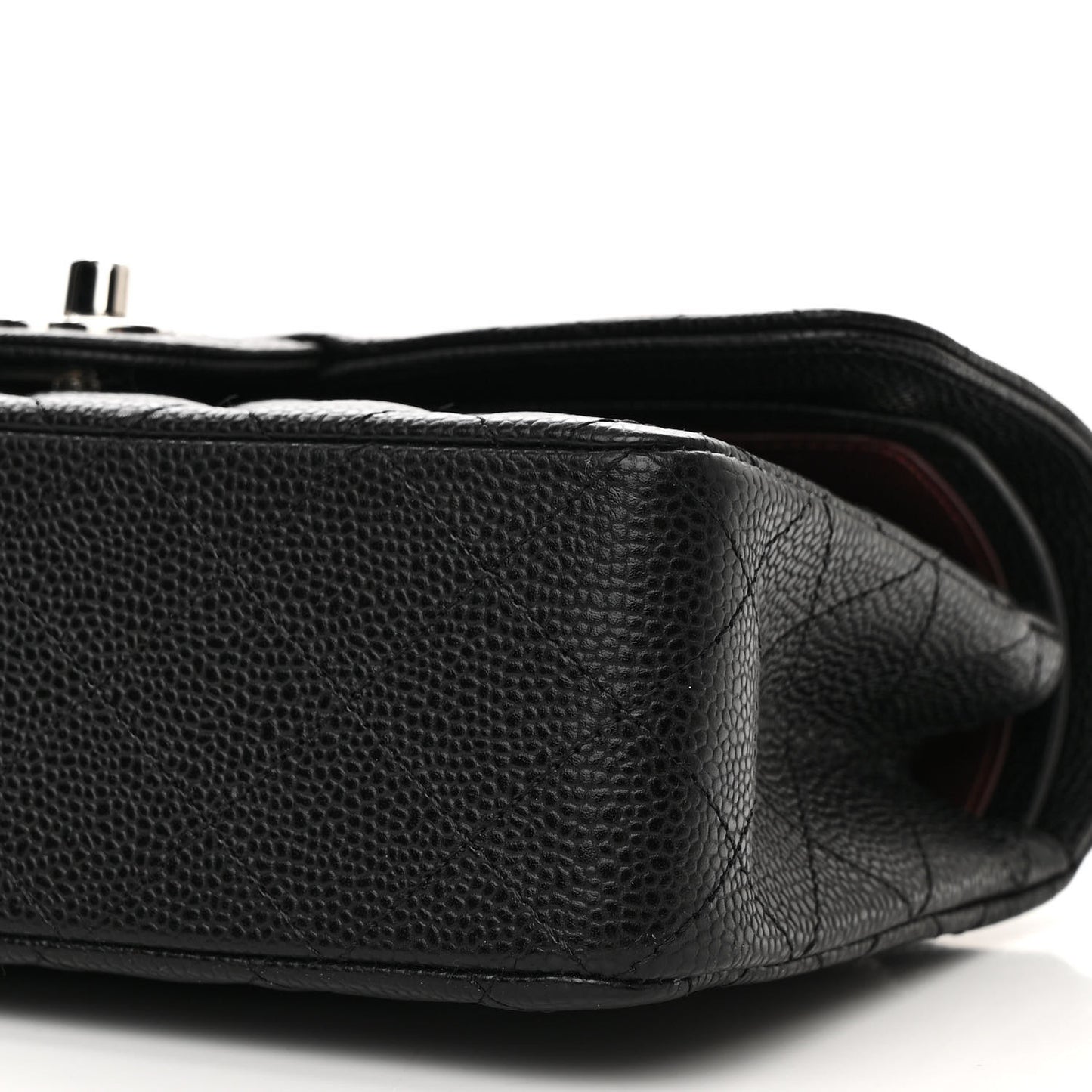 Caviar Quilted Small Double Flap Black
