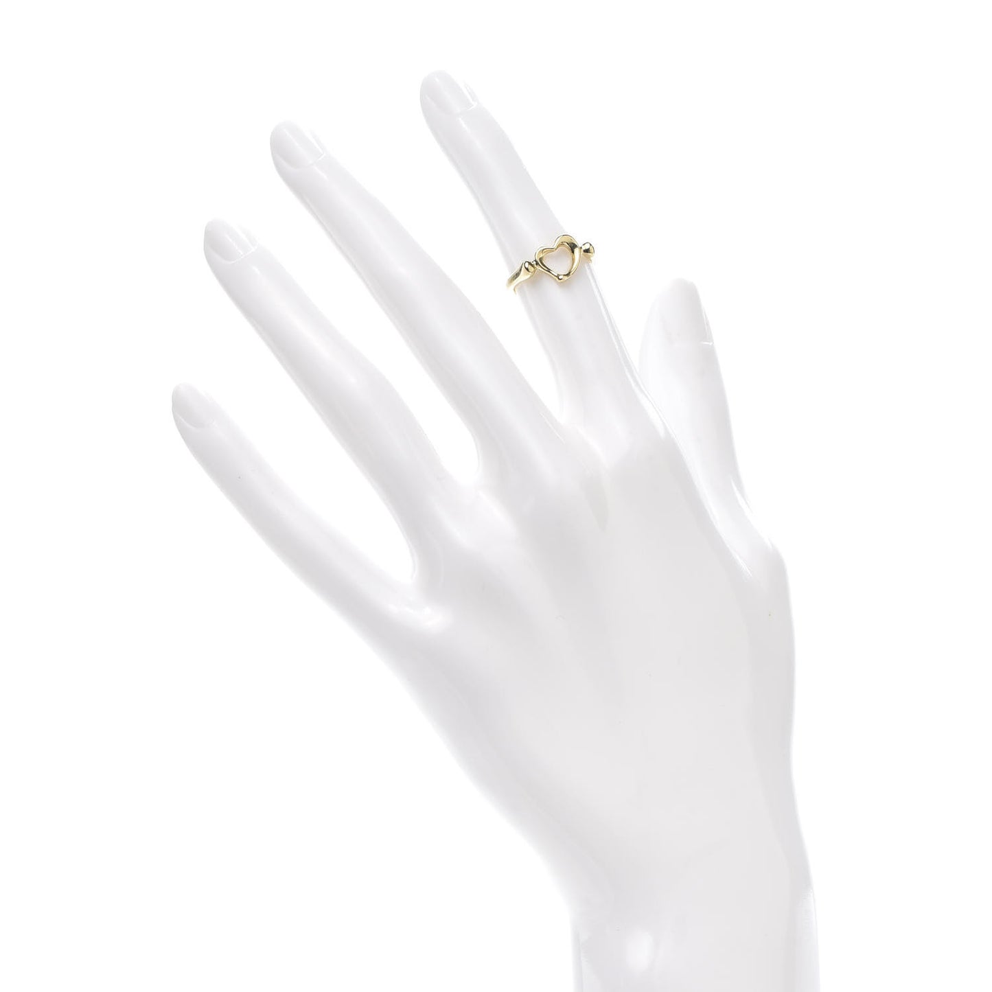18K Yellow Gold Mini Elsa Peretti Open Heart Ring 47 4