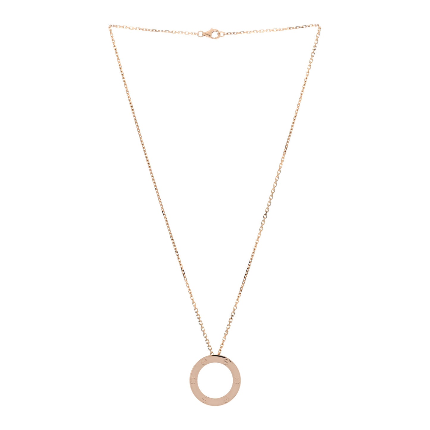 18K Pink Gold LOVE Pendant Necklace