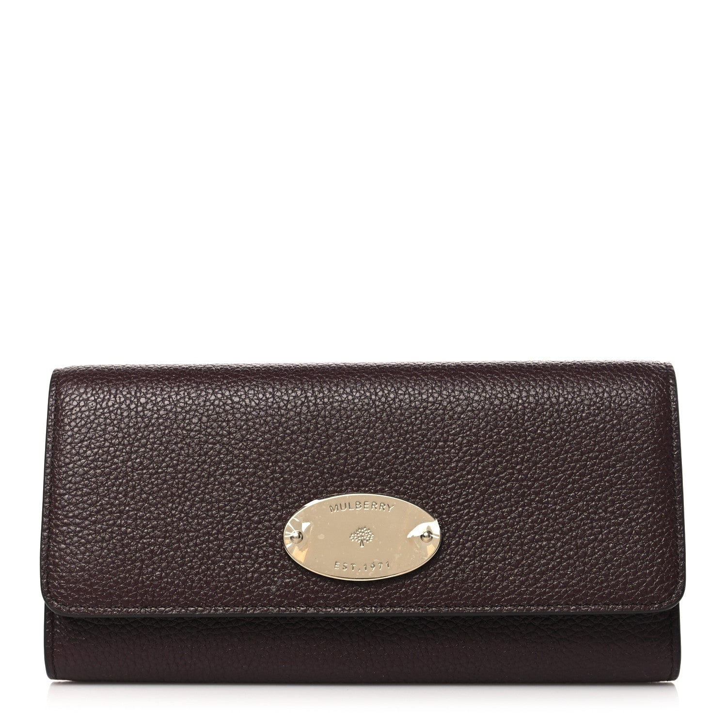 Mulberry Heavy Grain Calfskin Continental Wallet Oxblood 1 of 7