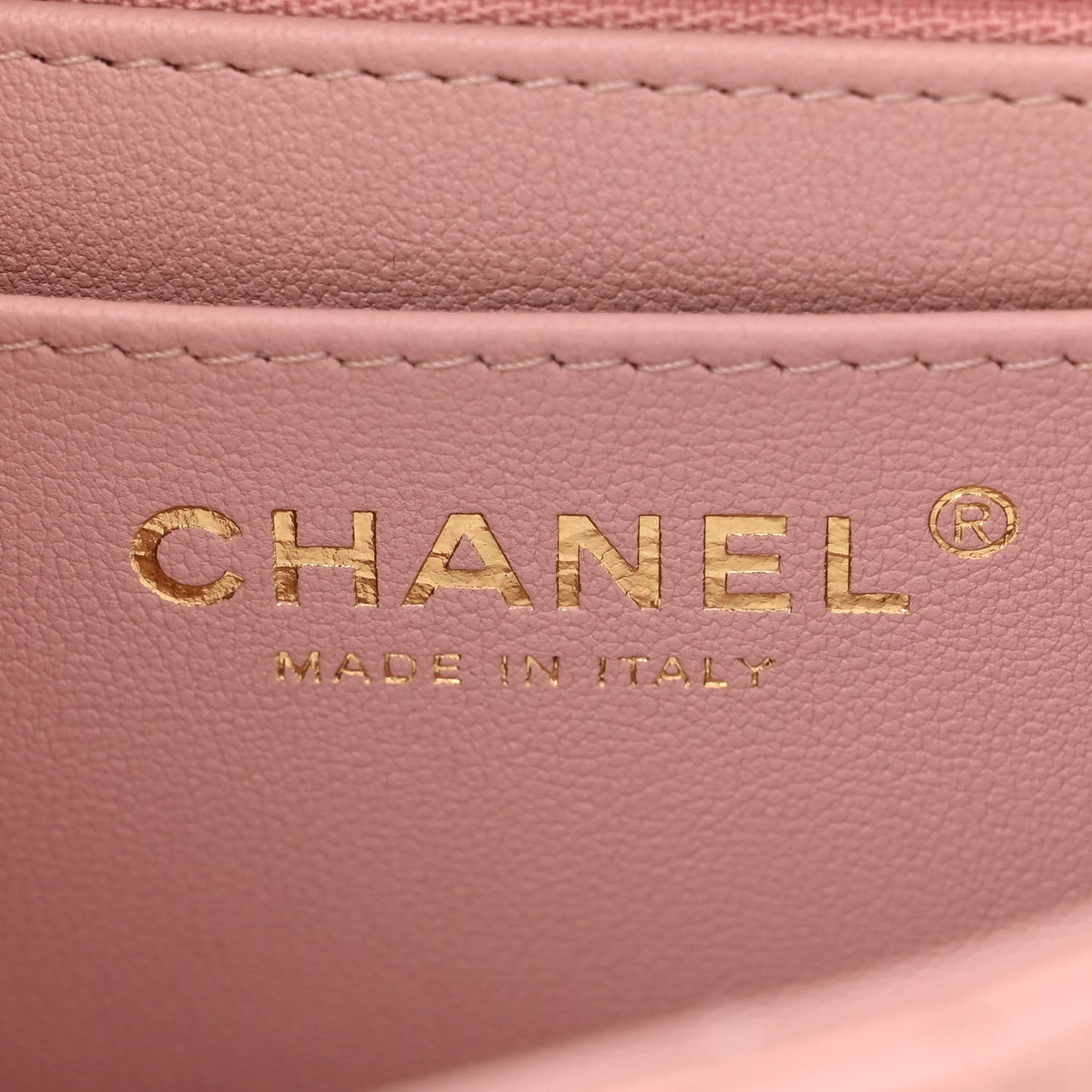 Lambskin Quilted Mini Top Handle Rectangular Flap Light Pink