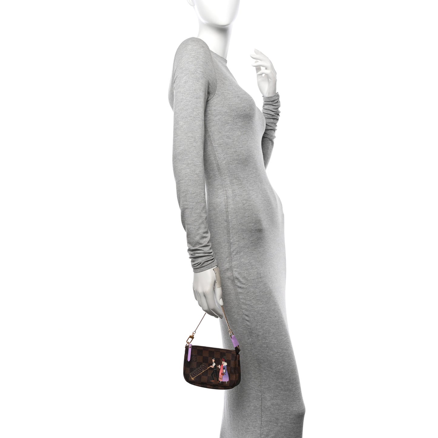 Damier Ebene Illustre Mini Pochette Accessories Violet