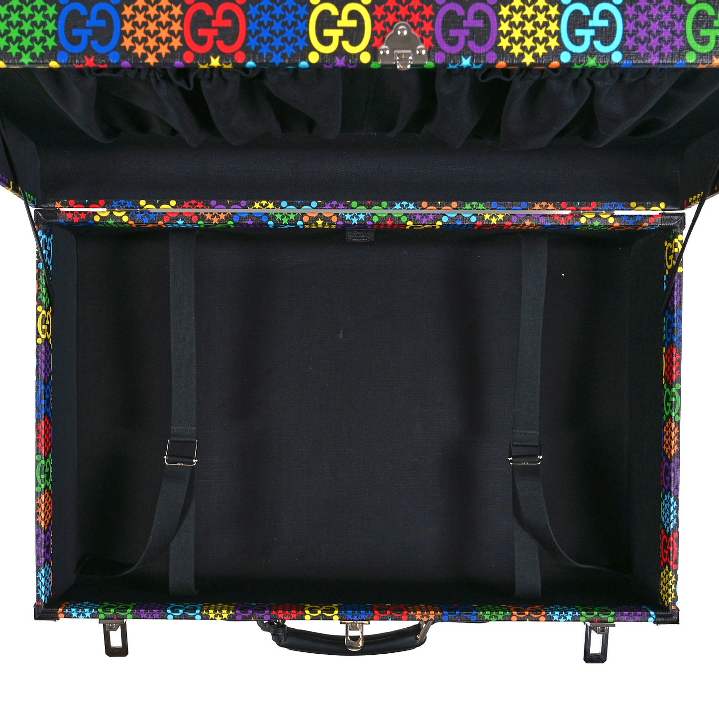 GG Supreme Monogram Psychedelic Extra Large Savoy Suitcase Black Multicolor