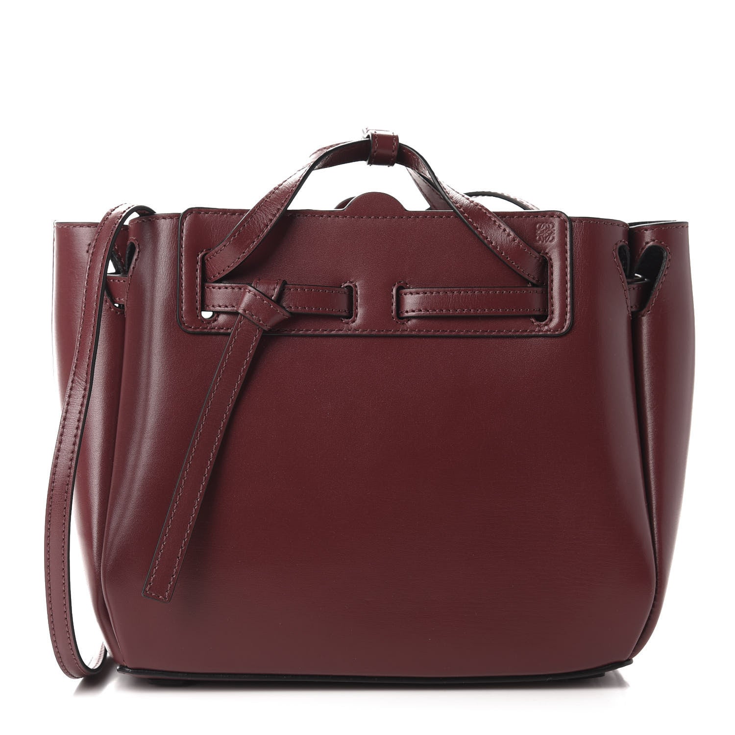 Loewe Boxcalf Lazo Tote Burgundy 654073 – FASHIONPHILE