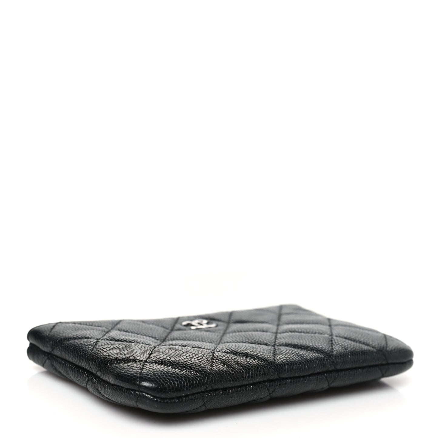 Caviar Quilted Small Cosmetic Case Black