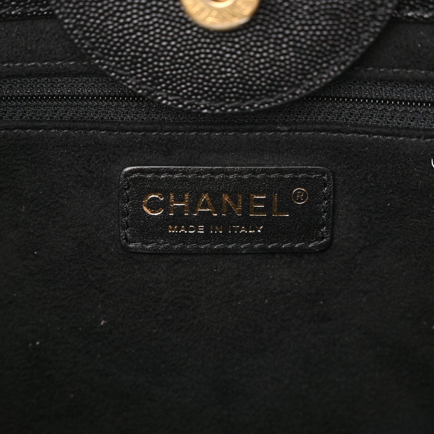 Caviar Small Studded Deauville Tote Black