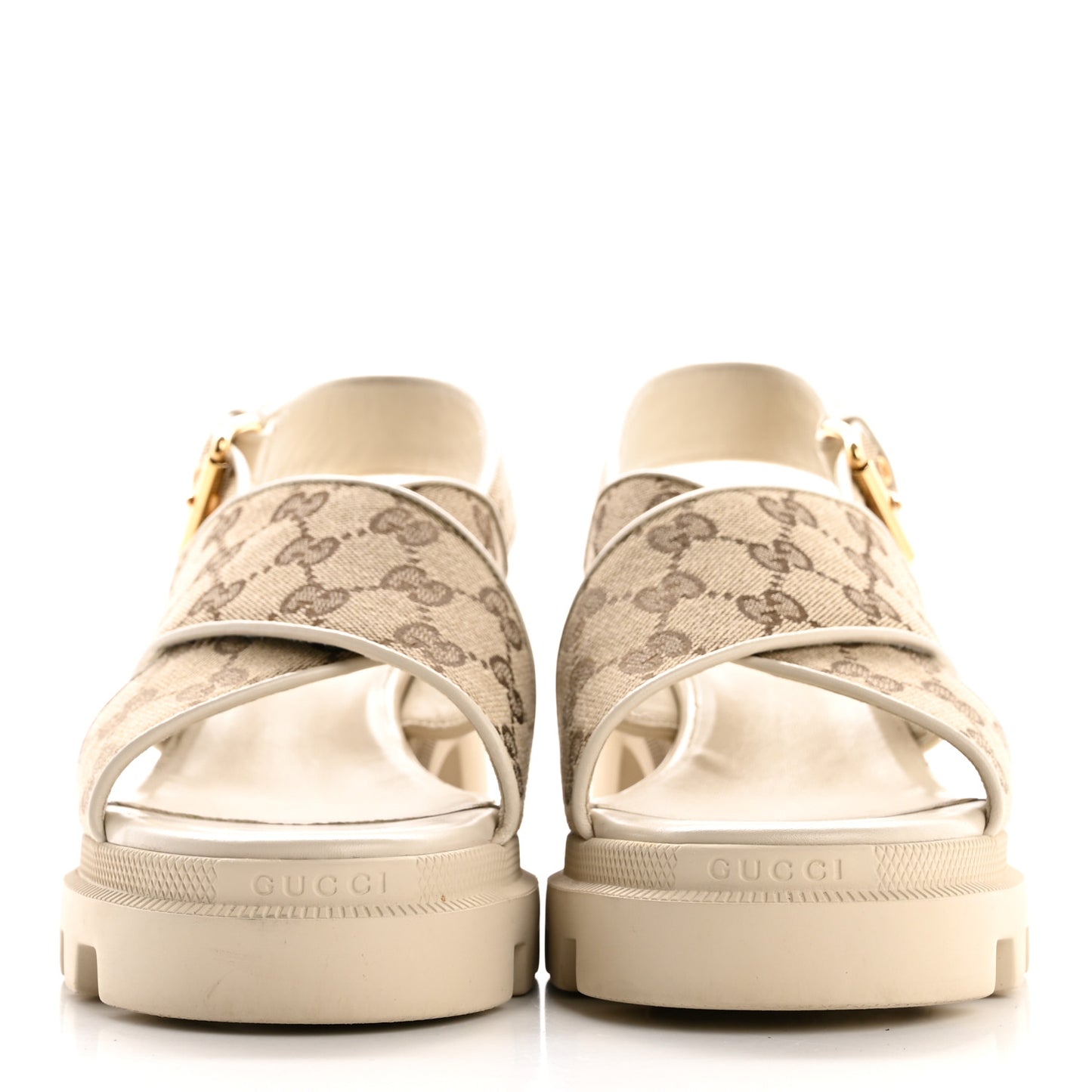 Monogram Granada Kid Trip 40/72mm Lug Sole Sandals 40.5 Beige Ebony Mystic White