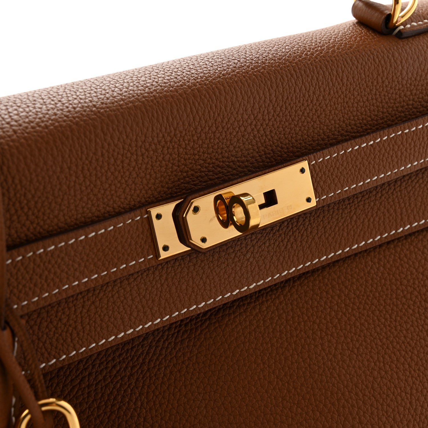 Hermes Togo Kelly Retourne 32 Gold 11 of 11