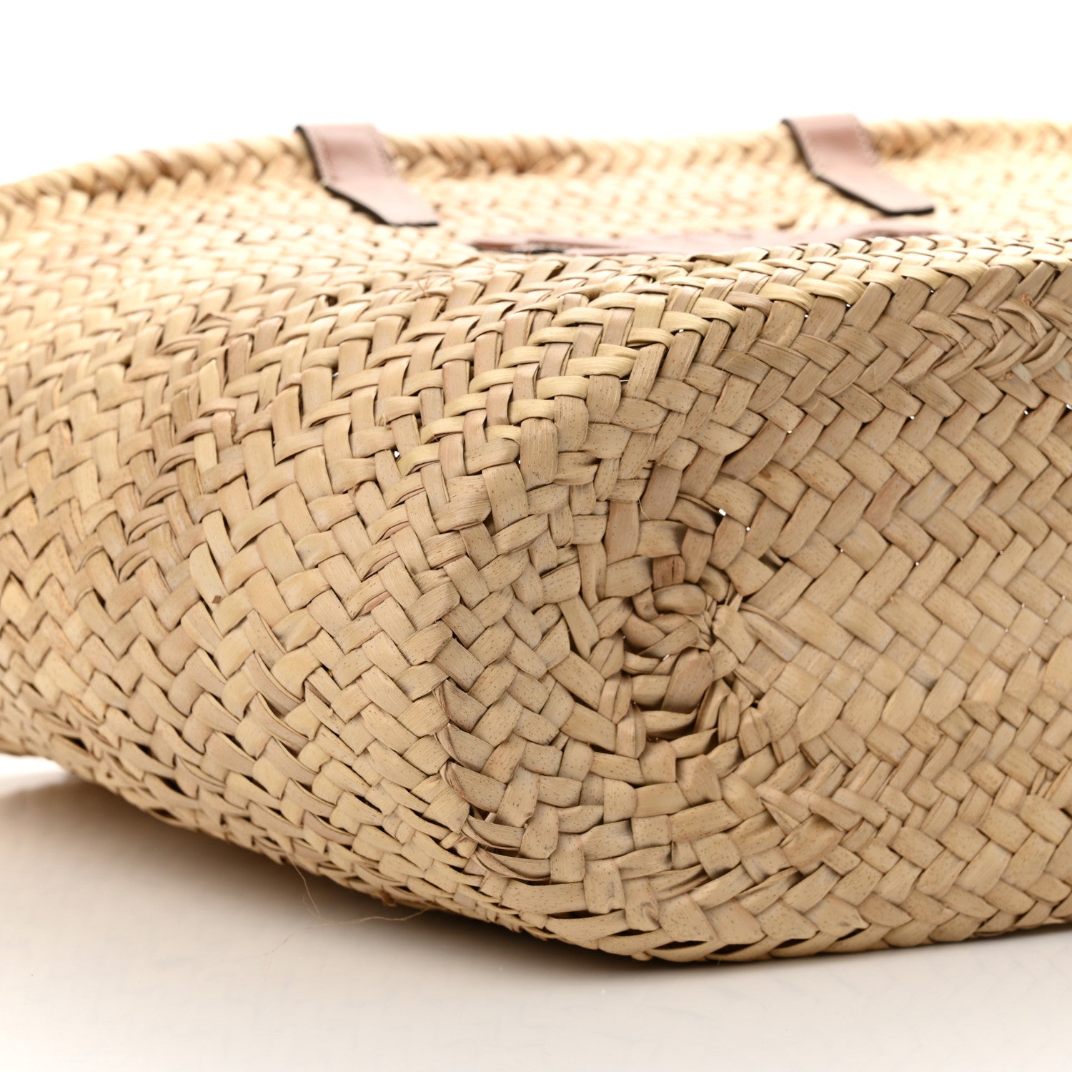 Celine Raffia Calfskin Triomphe Medium Panier Tan 8 of 15