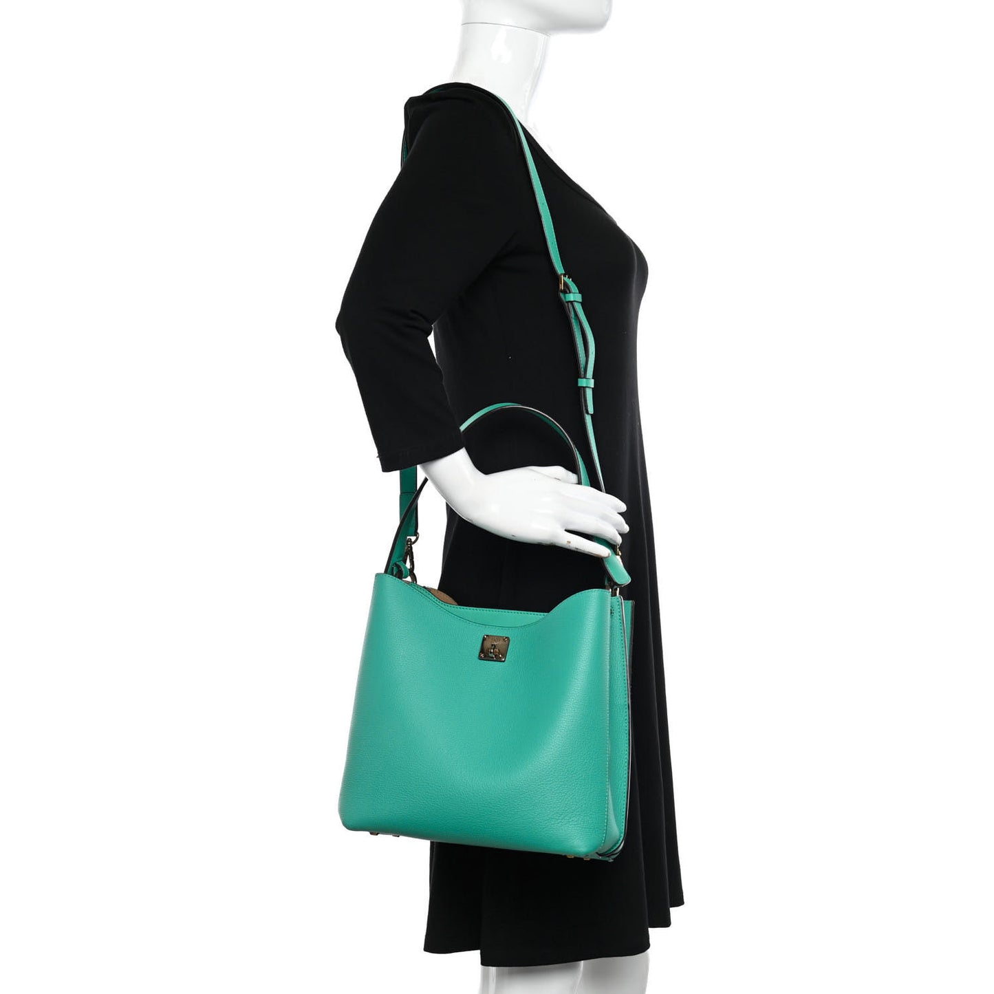 Grained Calfskin Medium Milla Hobo Oasis Green