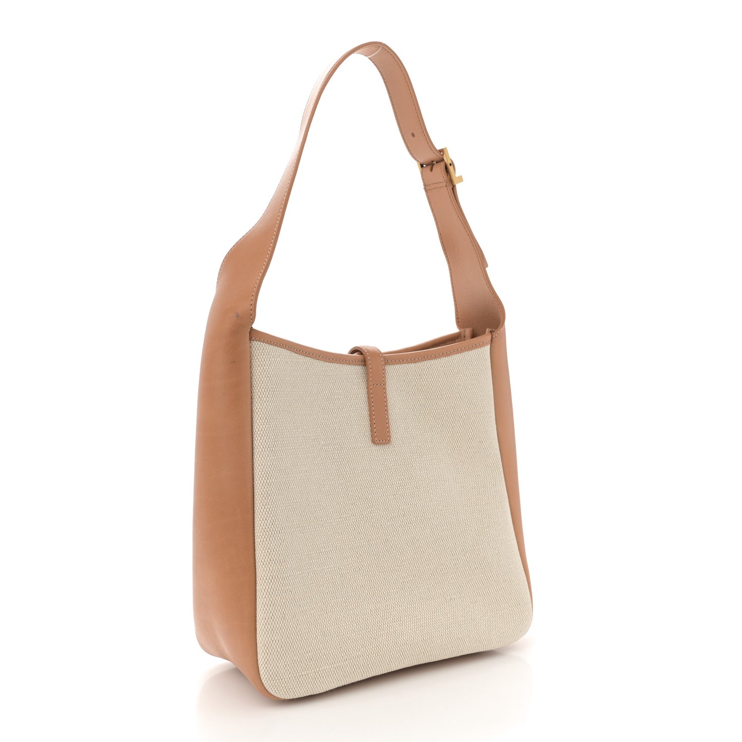Smooth Calfskin Canvas Small Le 5 A 7 Soft Hobo Natural Tan