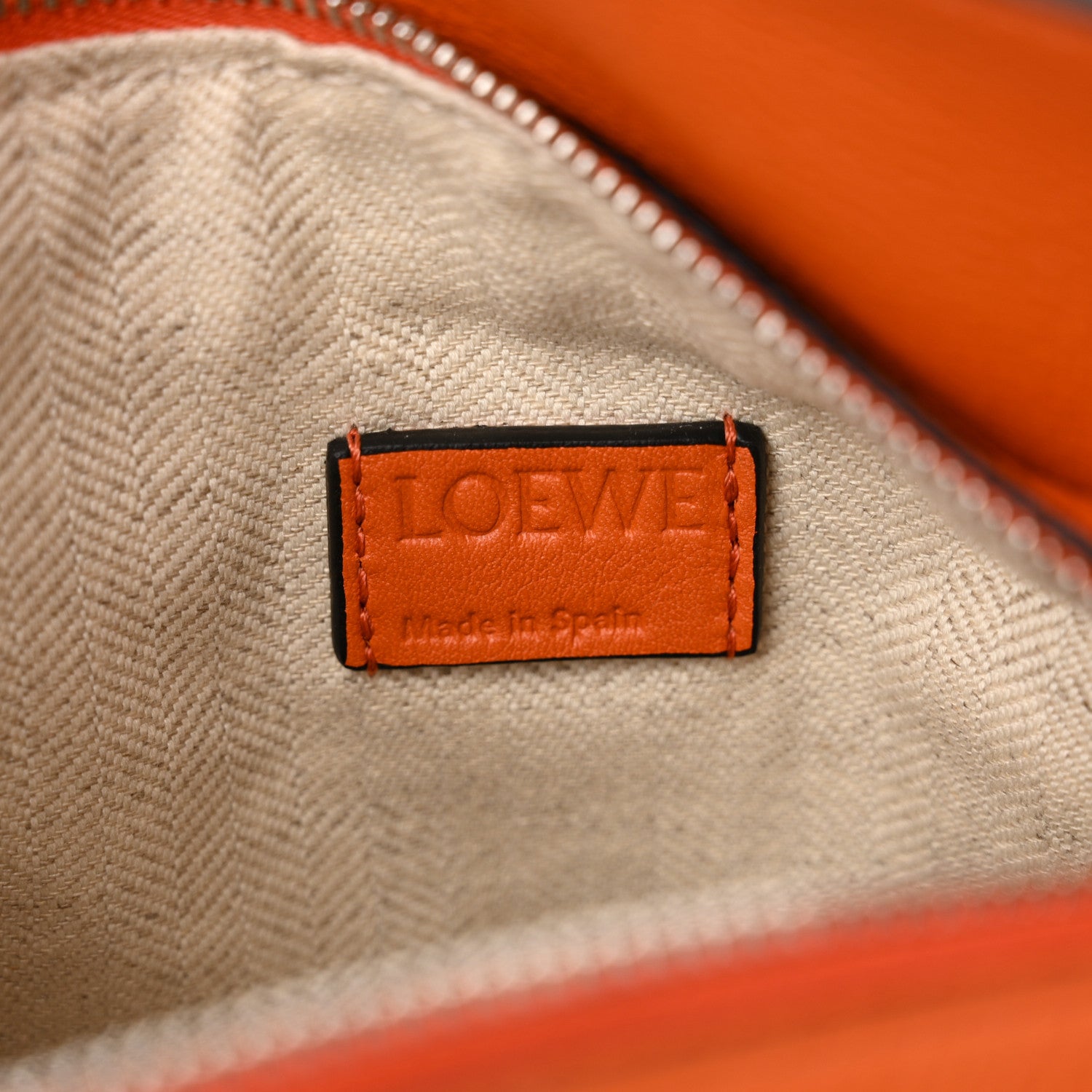 Loewe Calfskin Mini Puzzle Bumbag Orange 6 of 10