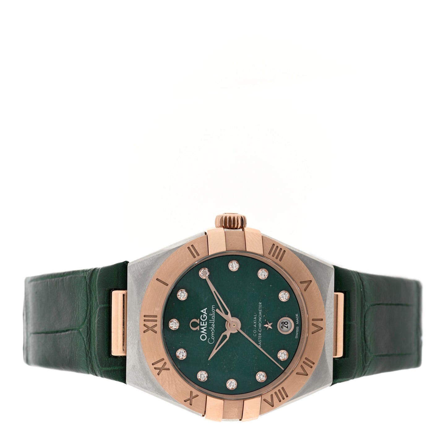 18K Sedna Gold Alligator Diamond Green Aventurin 29mm Constellation Automatic Watch 131.23.29.20.99.001