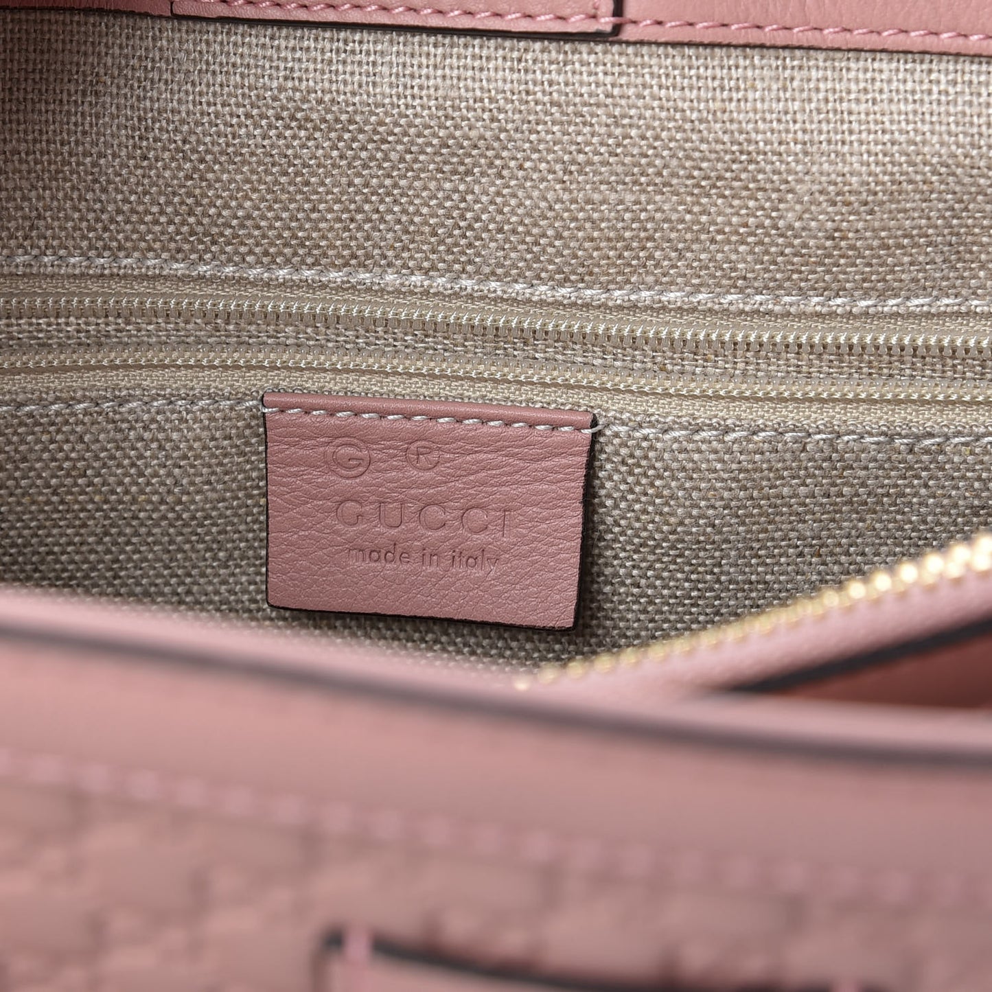 Soft Microguccissima Medium Tote Soft Pink