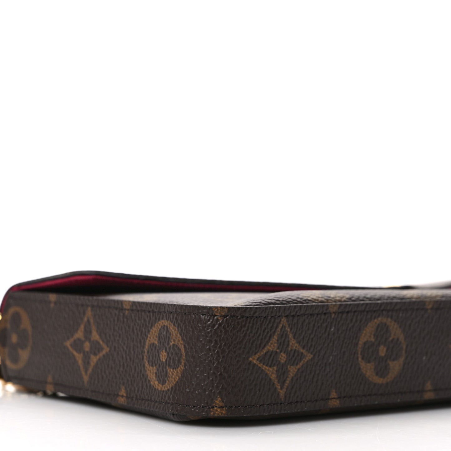 Monogram Pochette Felicie Chain Wallet Fuchsia