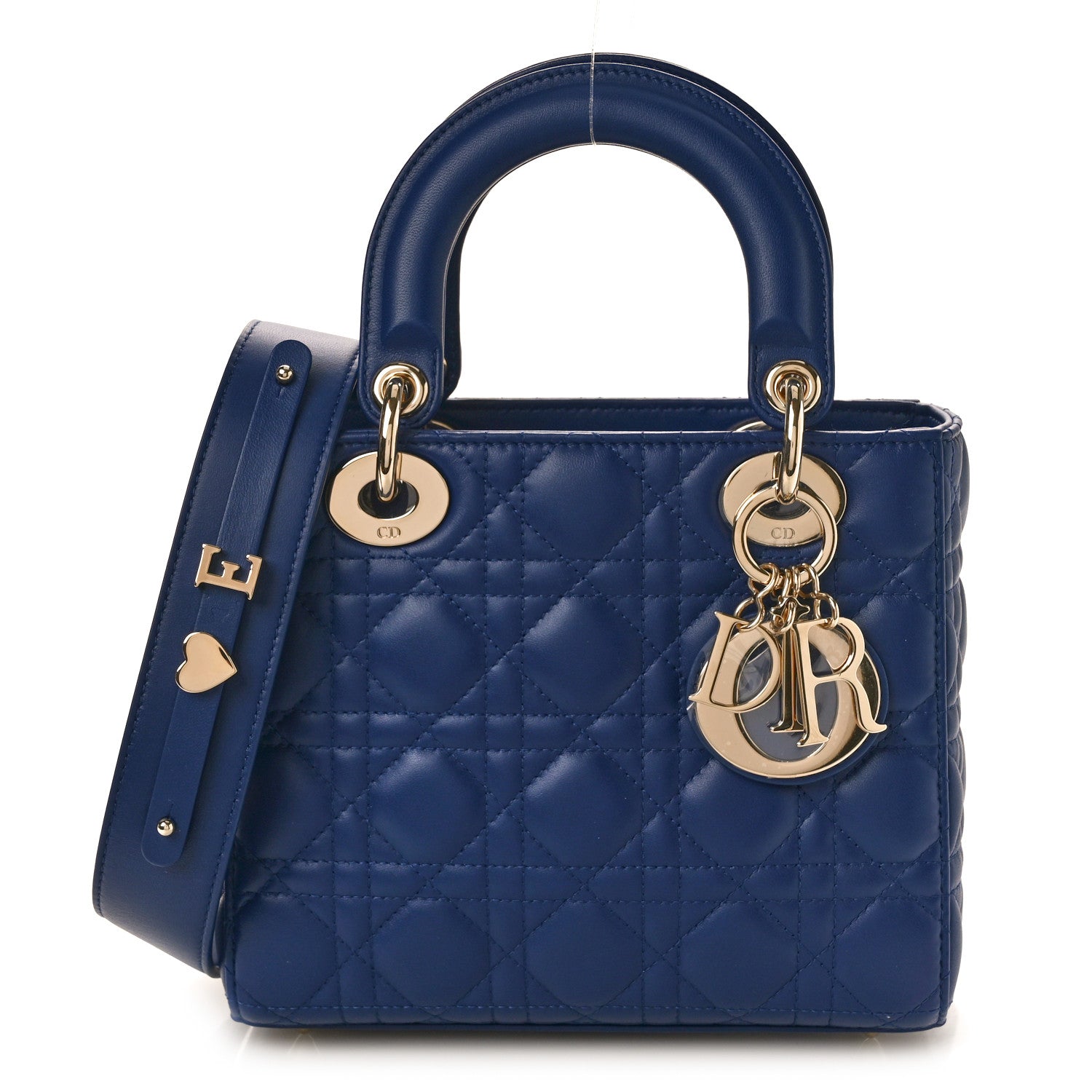 Christian Dior Lambskin Cannage Small My ABCDior Lady Dior Blue