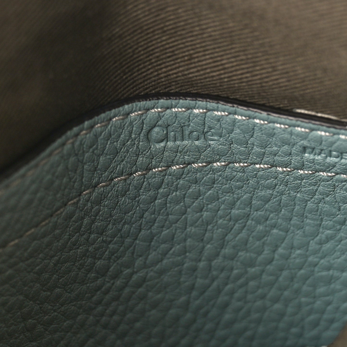 Calfskin Small Marcie Satchel Mint Blue