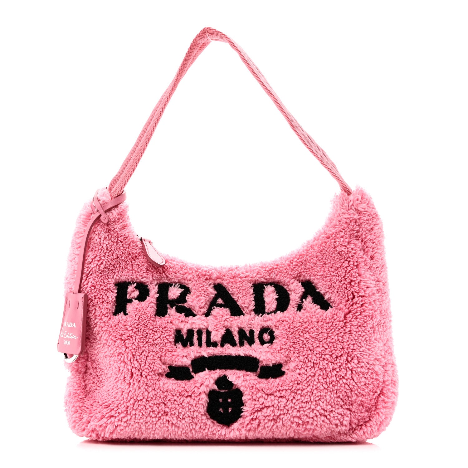 Prada Terry Cloth Mini Re-Edition 2000 Bag Petalo Black 1883044