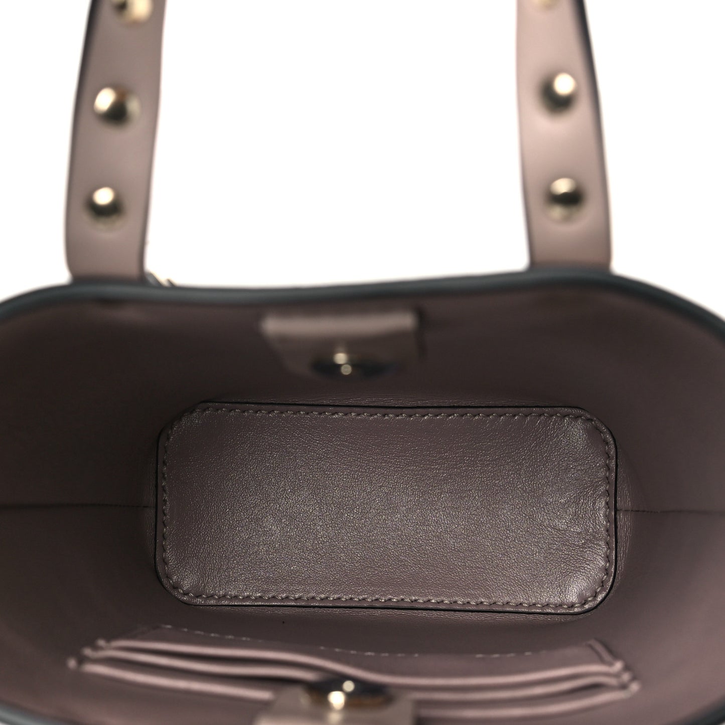 Calfskin Rockstud North-South Crossbody Bag Poudre