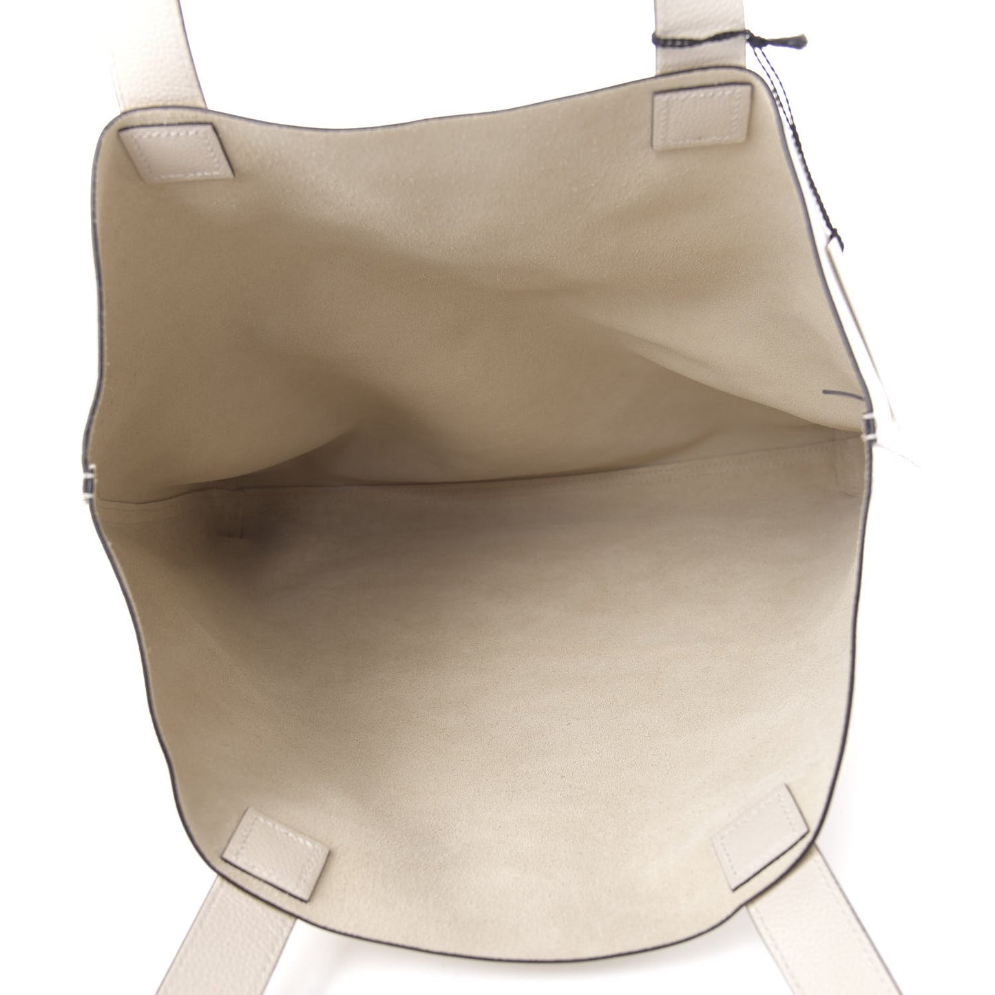 Calfskin Mens Logo Tote White