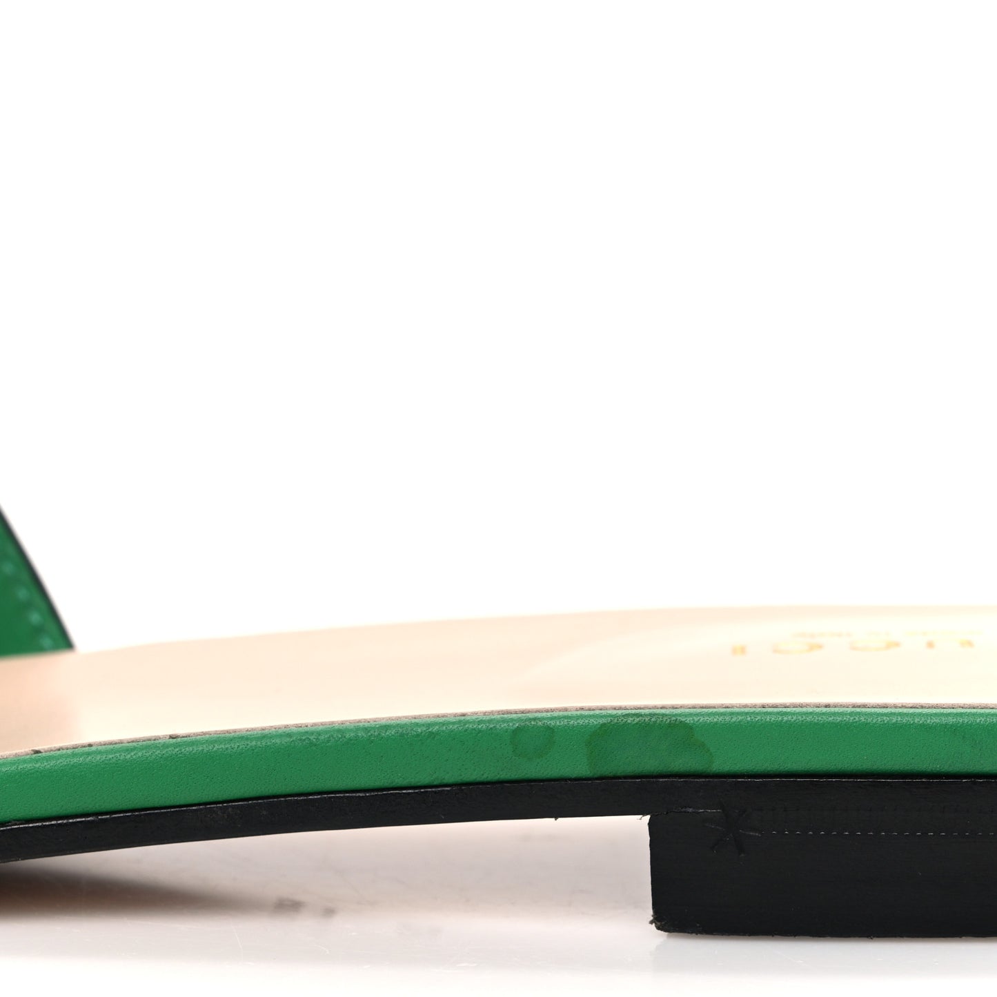 Cosmos Softy Calfskin Interlocking G Cut Out Slide Sandals 39 New Shamarock