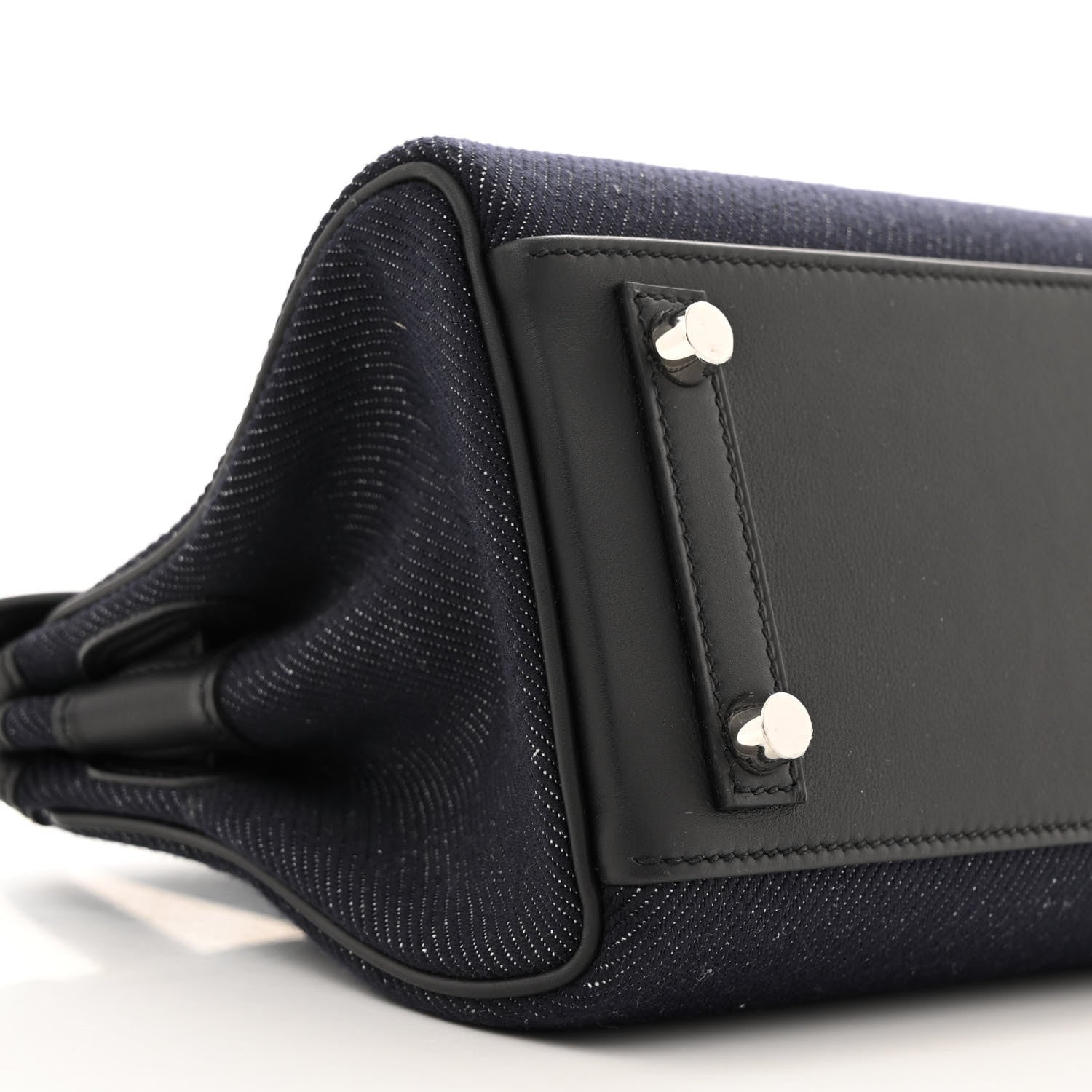 Hermes Toile Denim Swift Shoulder Birkin Light 29 Bleu Indigo 9 of 12