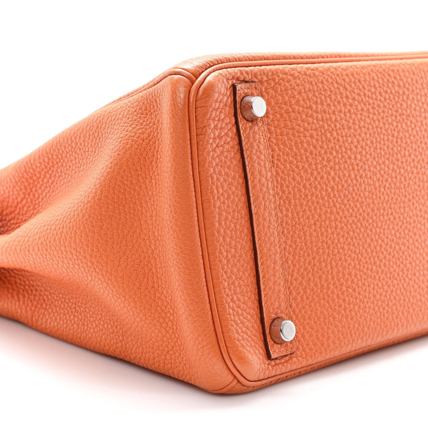 Hermes Taurillon Clemence Birkin 30 Orange 9 of 12