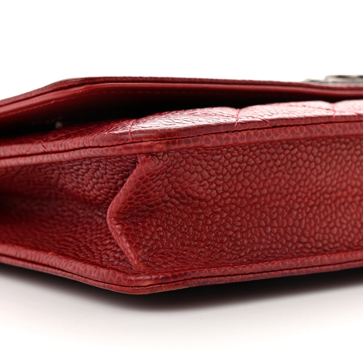 Caviar Quilted Boy Wallet On Chain WOC Red