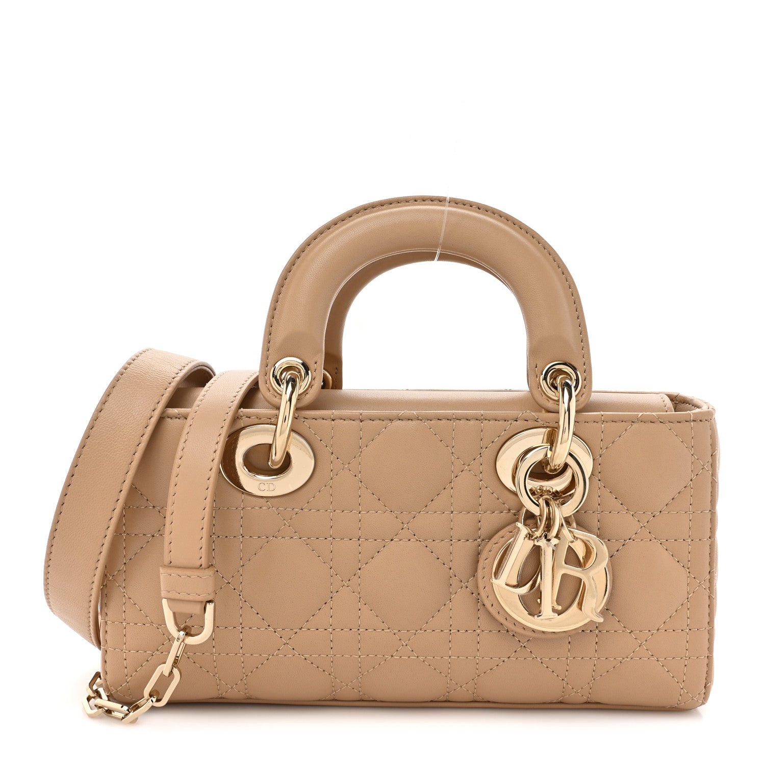 Christian Dior Lambskin Cannage Small Lady D-Joy Biscuit 1545086