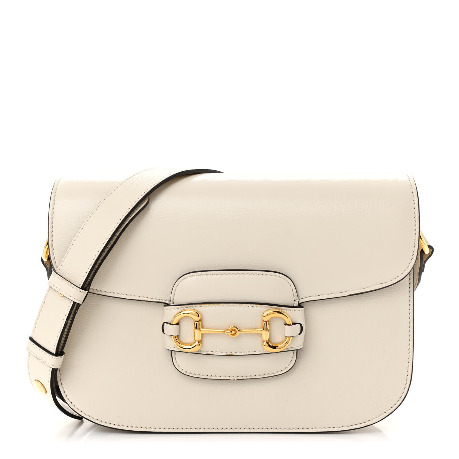 Gucci Azalea Calfskin Horsebit 1955 Shoulder Bag Mystic White 1 of 10
