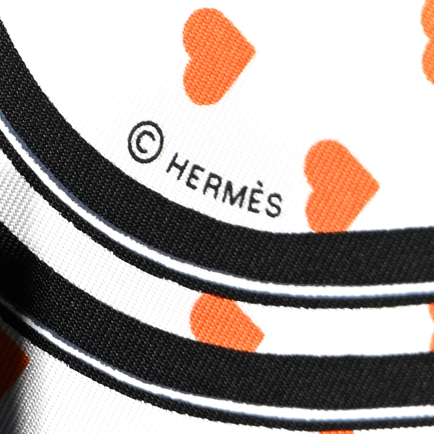 Silk Brides De Gala Love Pocket Square Black White Orange