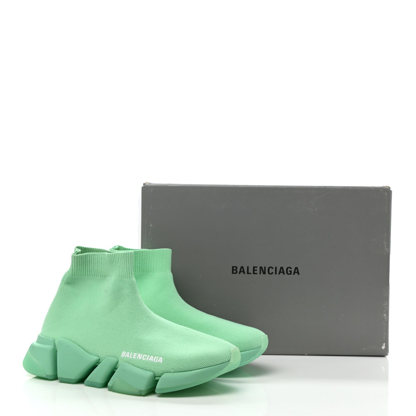Technical 3D Recycled Knit Womens Speed 2.0 Transparent Sole Sneakers 36 Mint