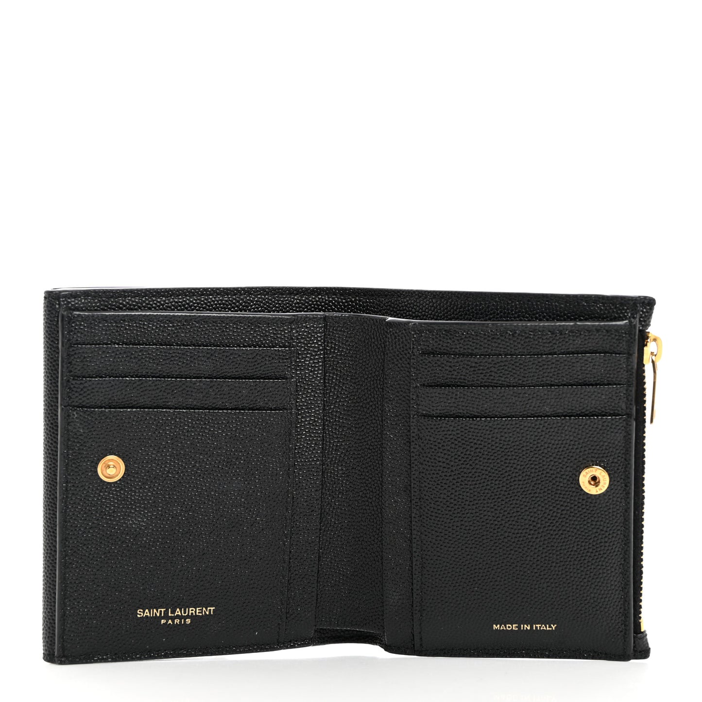 Grain De Poudre Monogram Bi-Fold Wallet Black