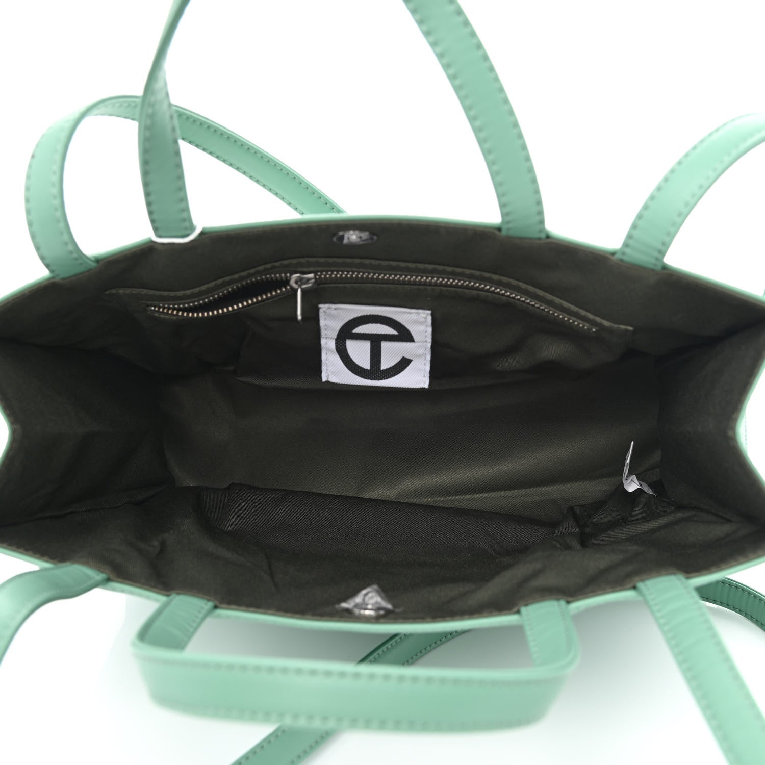 Telfar Vegan Leather Medium Shopping Bag Sage 5 of 11