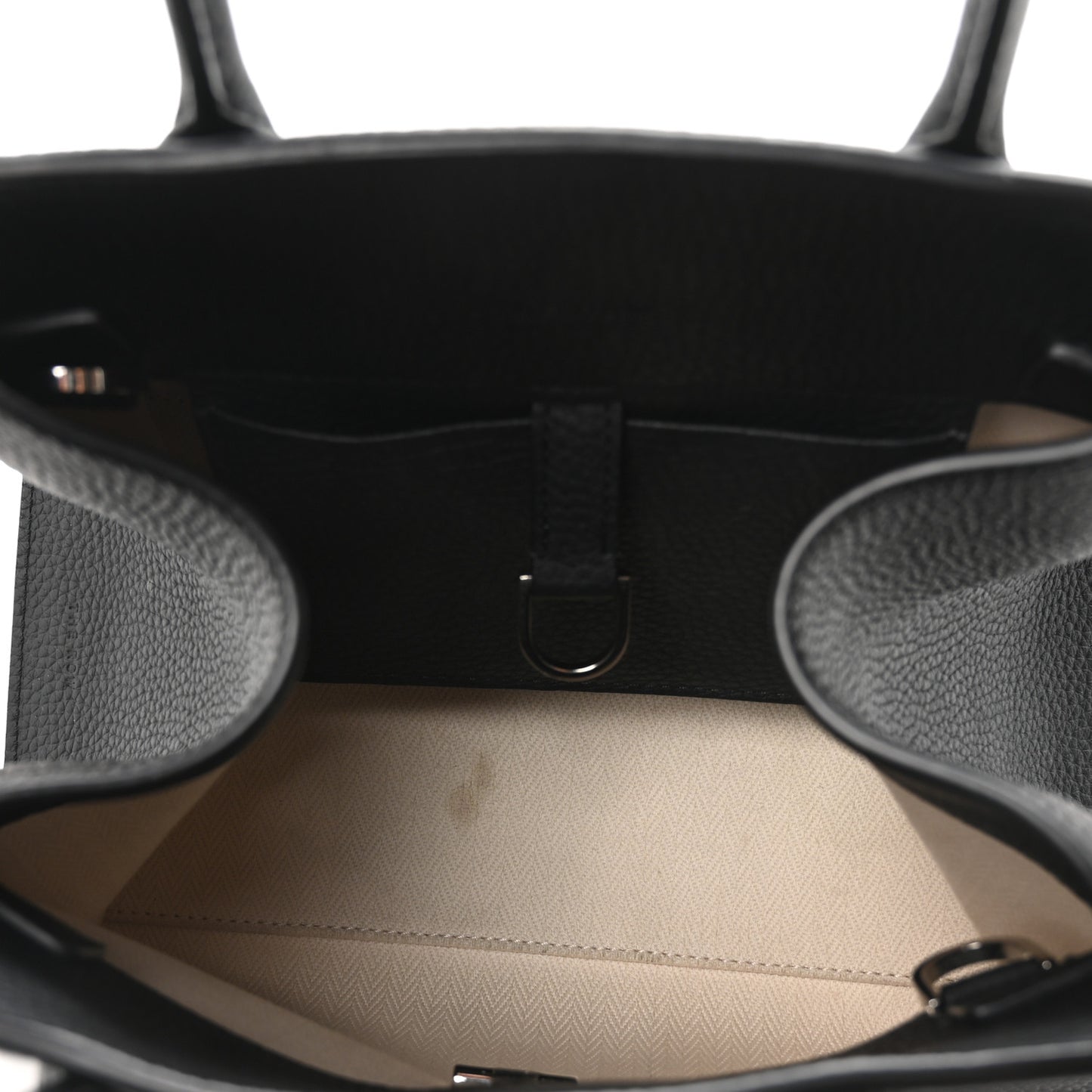 Grained Calfskin Soft Margaux 10 Bag Black
