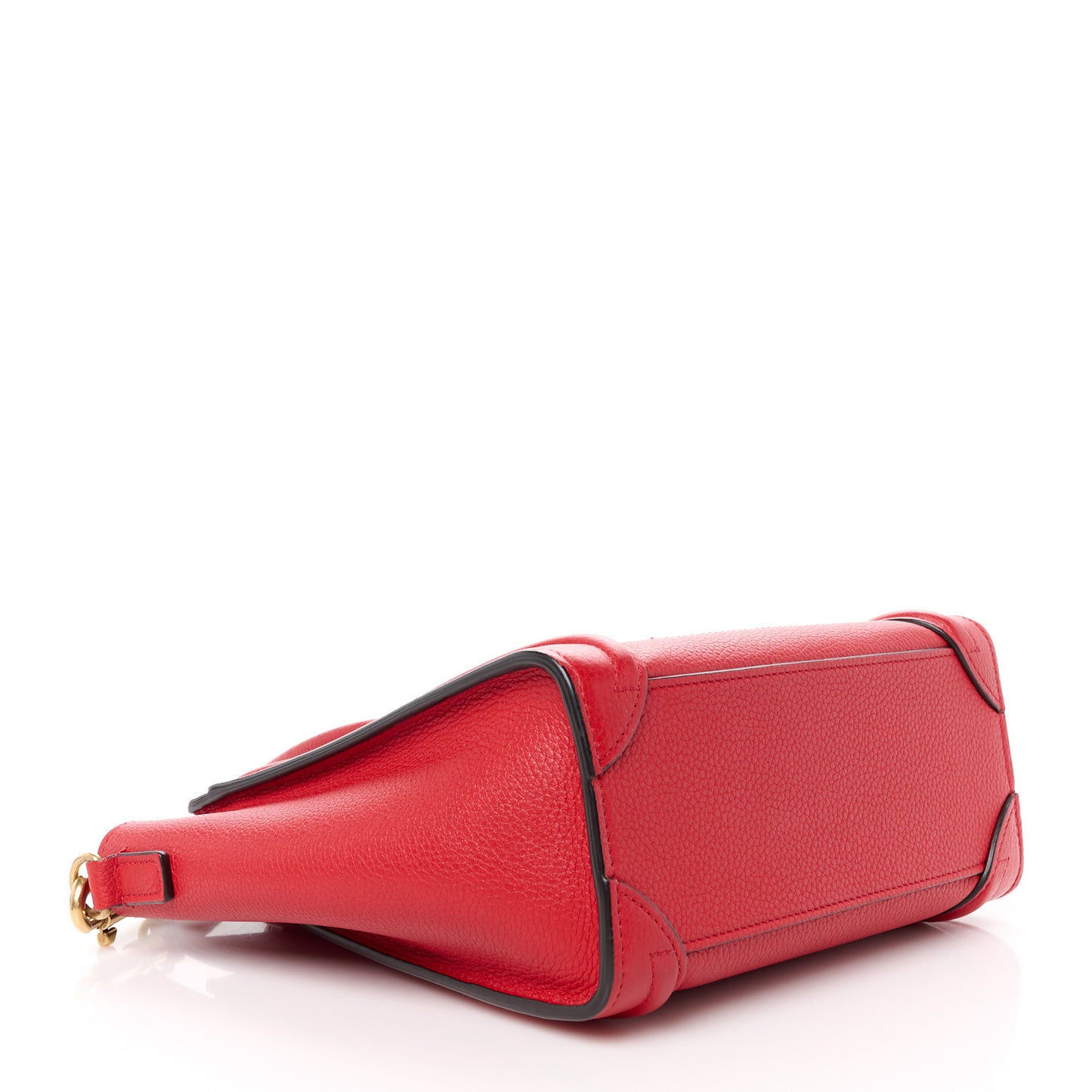 Drummed Calfskin Nano Luggage Red