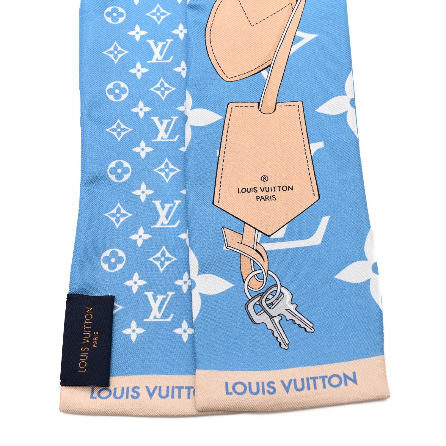 Louis Vuitton Silk Monogram Gradient By The Pool Bandeau Blue 2 of 7