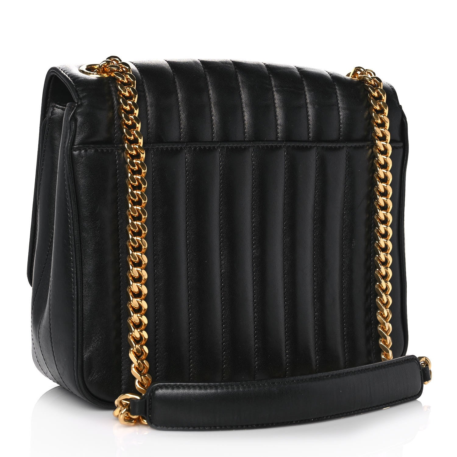 Saint Laurent Lambskin Matelasse Monogram Large Vicky Chain Bag Black 3 of 14