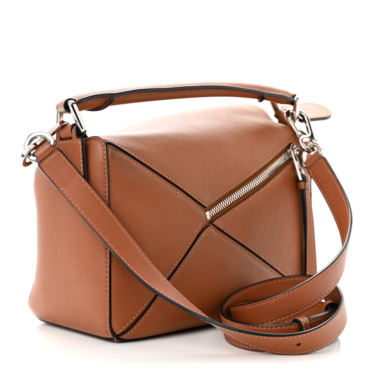 Calfskin Small Puzzle Bag Tan