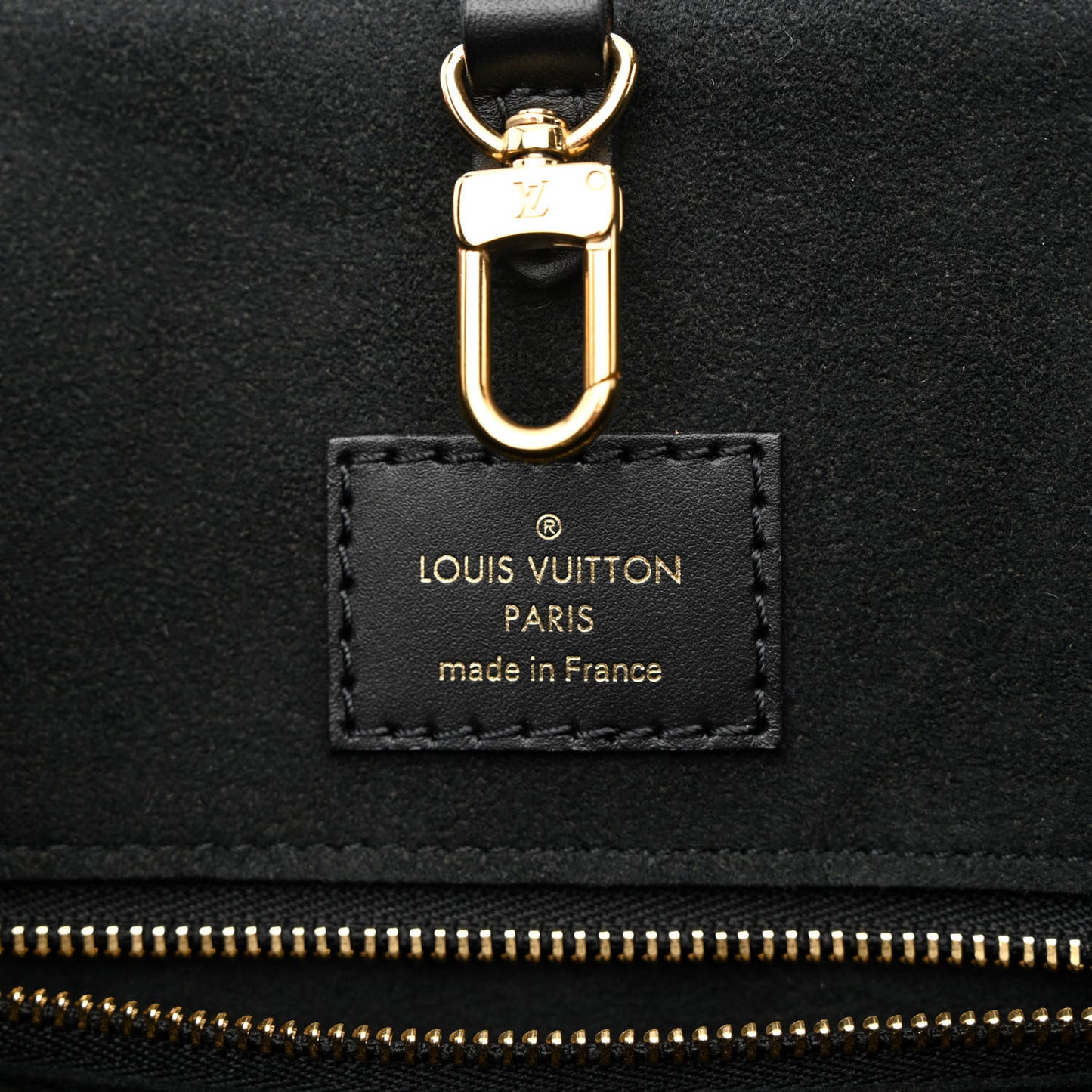Calfskin Monogram Fold Tote MM Black Wine Cream