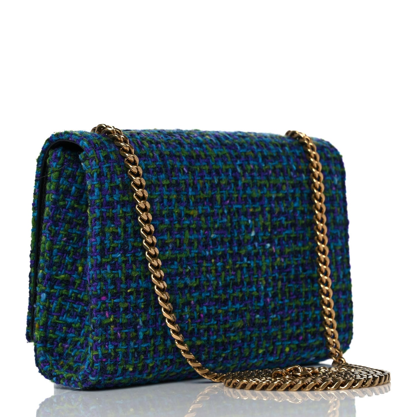 Tweed Small Monogram Kate Satchel Multicolor