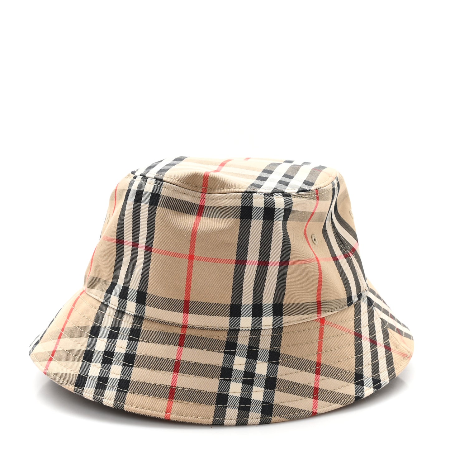 Technical Cotton Vintage Check Bucket Hat S Archive Beige
