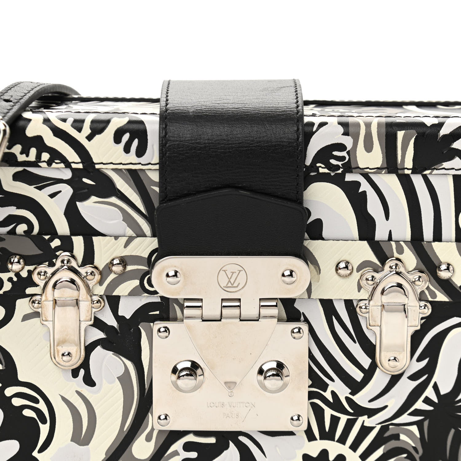 Louis Vuitton Epi Floral Petite Malle White Black 7 of 10