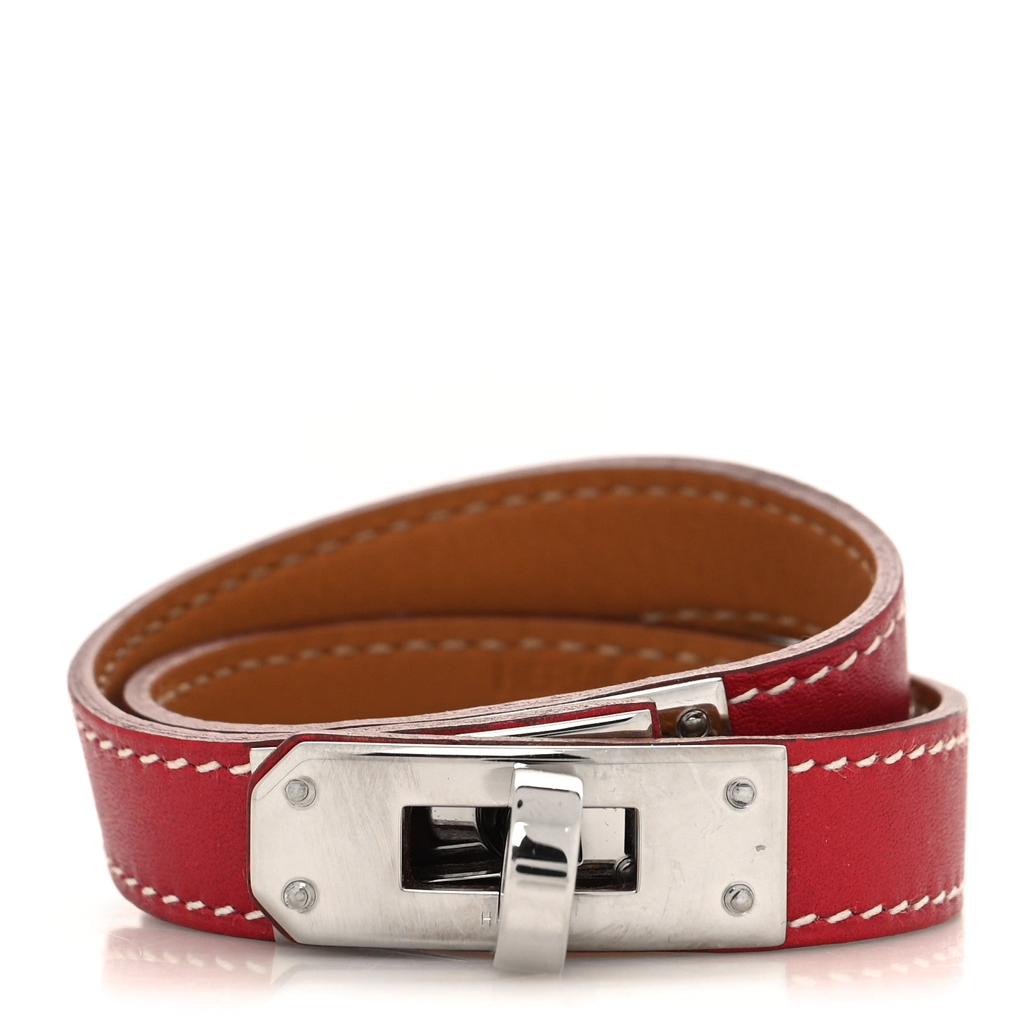 Hermes Swift Kelly Double Tour Bracelet XS Red 1 of 6