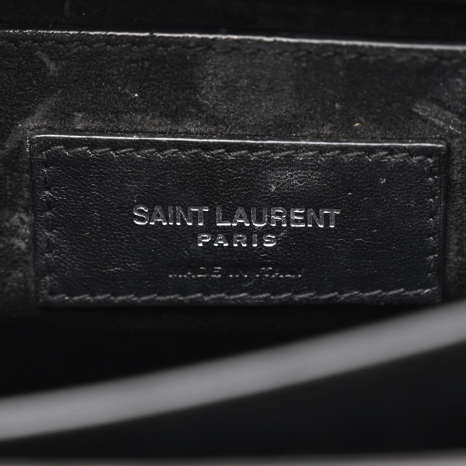 Saint Laurent Coated Bark Calfskin Medium Monogram Sunset Black 7 of 17