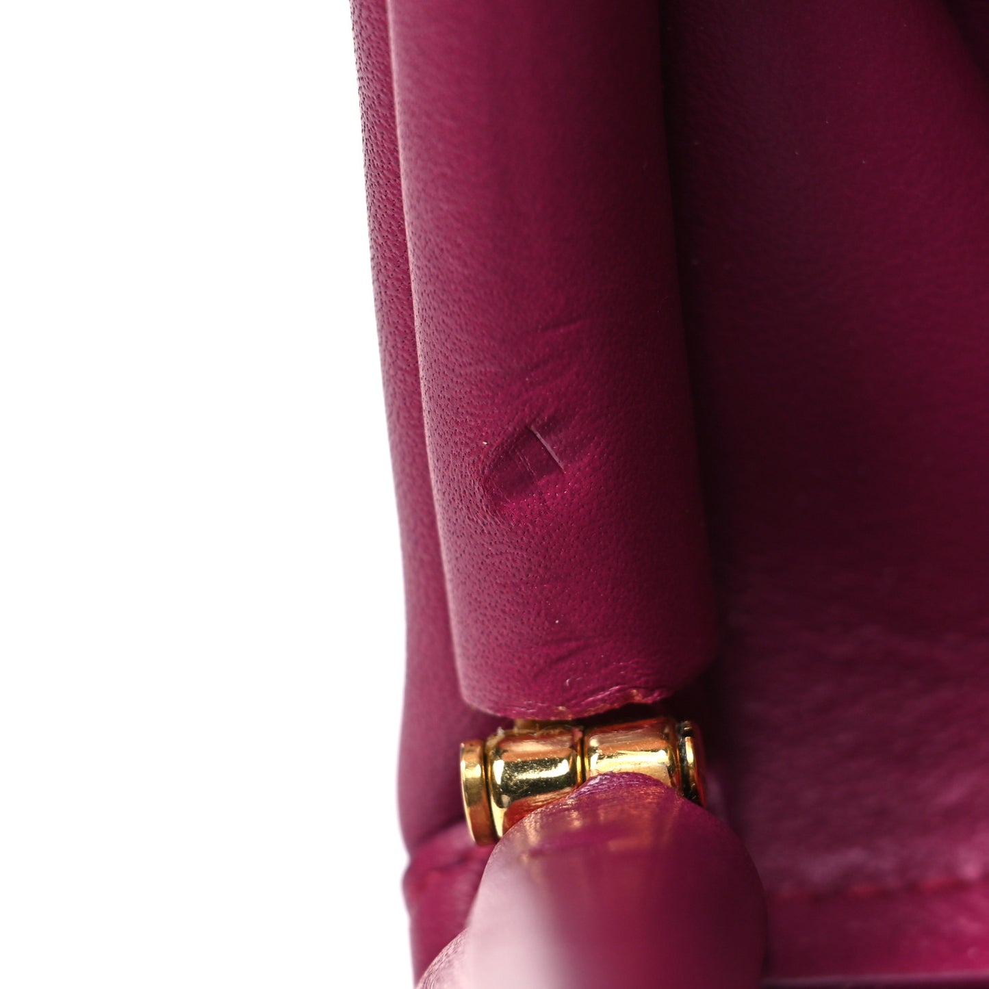 Calfskin Small The Point Triangle Bag Cinnabar