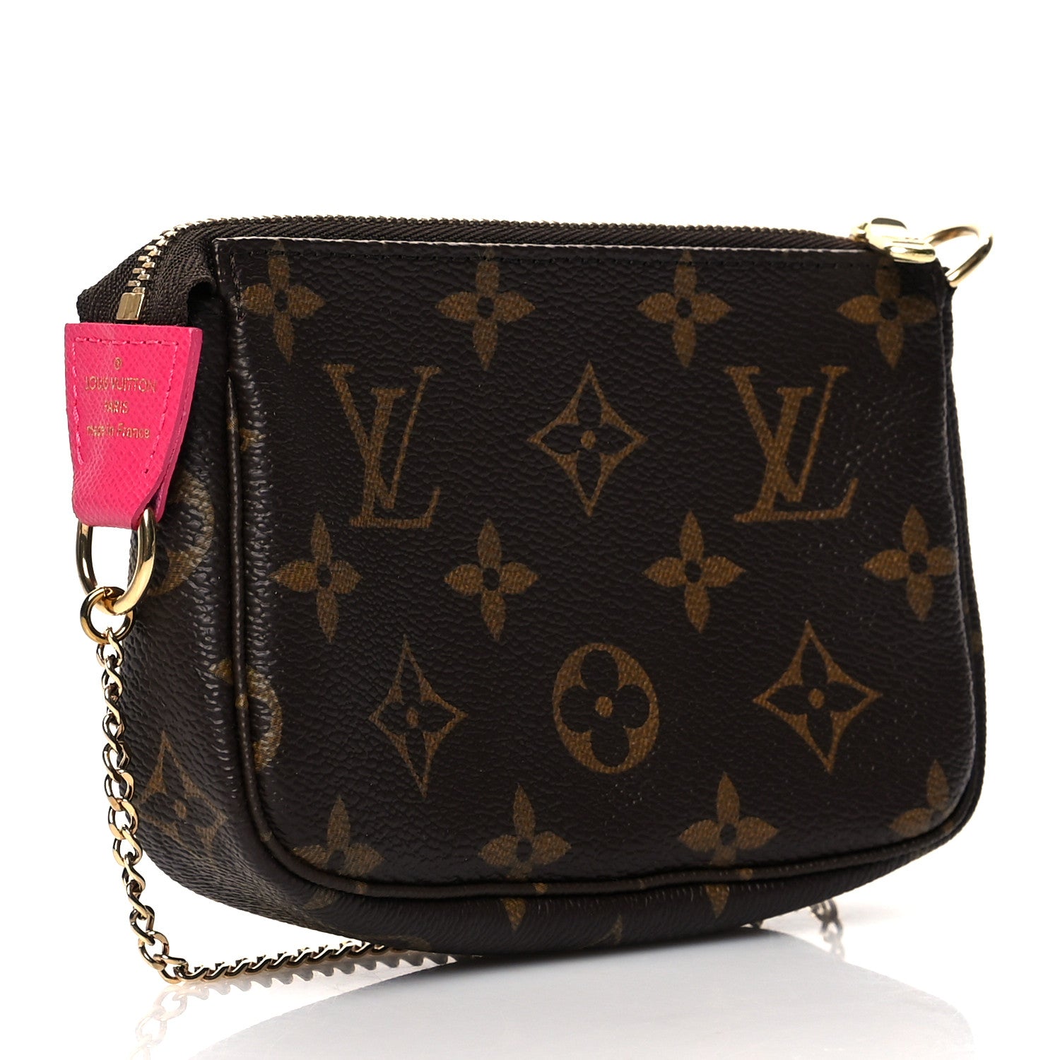 Louis Vuitton Monogram 2019 Christmas Animation Mini Courchevel Pochette Accessories Fuchsia 5 of 10
