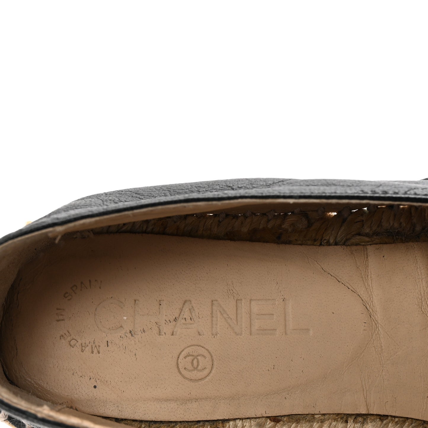 Lambskin CC Espadrilles 38 Black